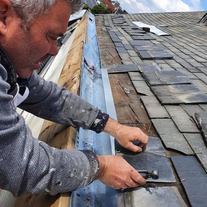 Pose de gouttière sur Quimper