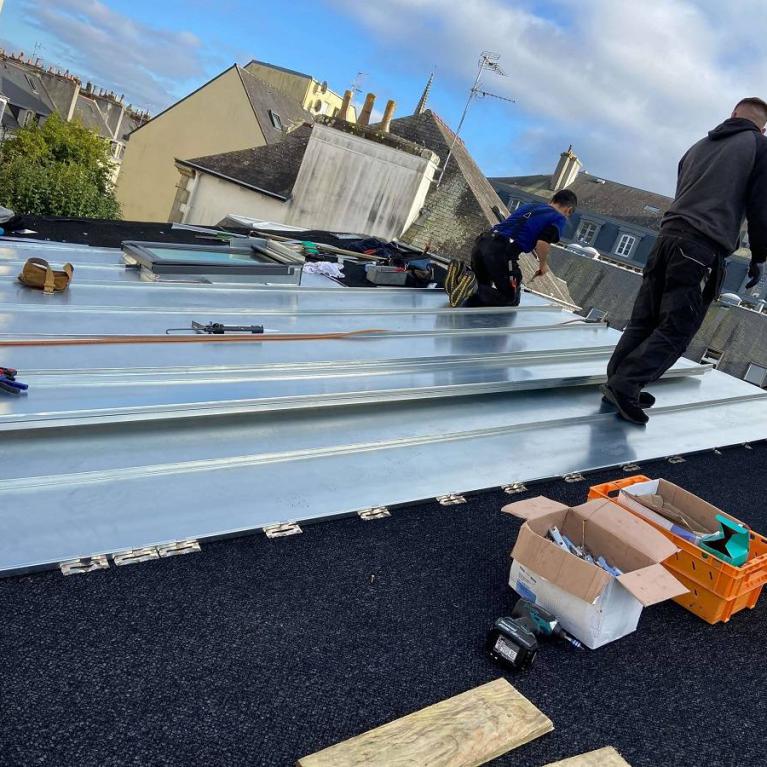 Changement d'une toiture complète sur maison située à Quimper