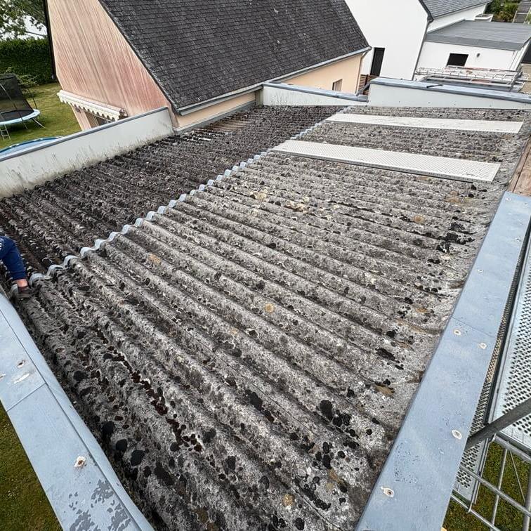 Remplacement plaques ondulées de fibrociment